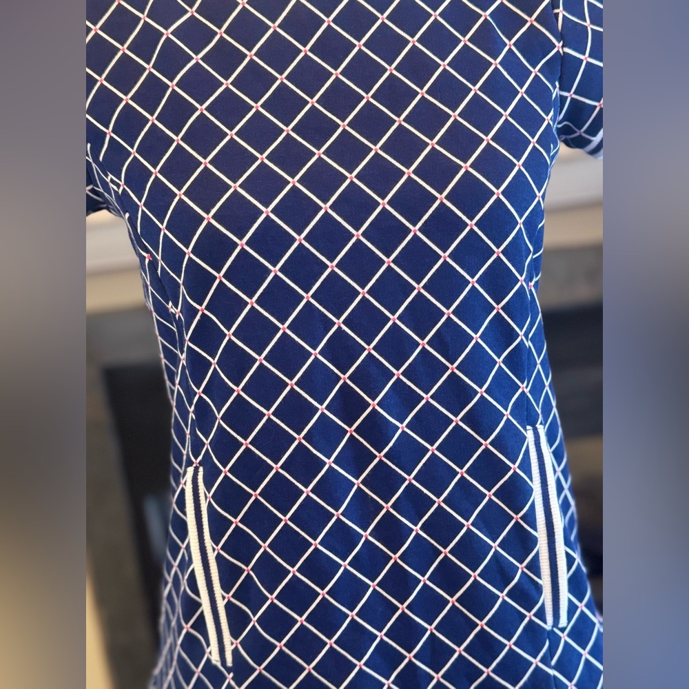 Vintage Tommy Hilfiger Navy Ruffle Cruise Dress Girl’s XL Women’s Small Medium - Picture 2 of 9